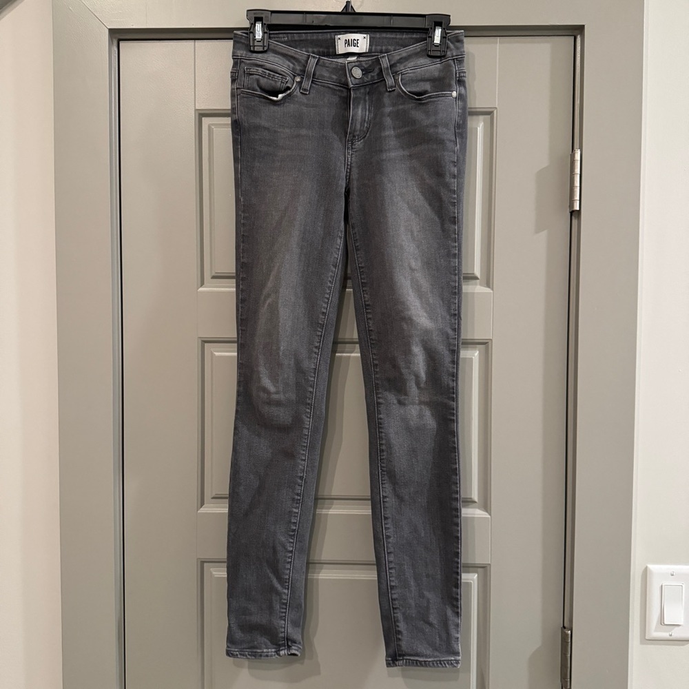 PAIGE | Verdugo Ultra Skinny Jeans Gray Silvie Wash, Size 25
